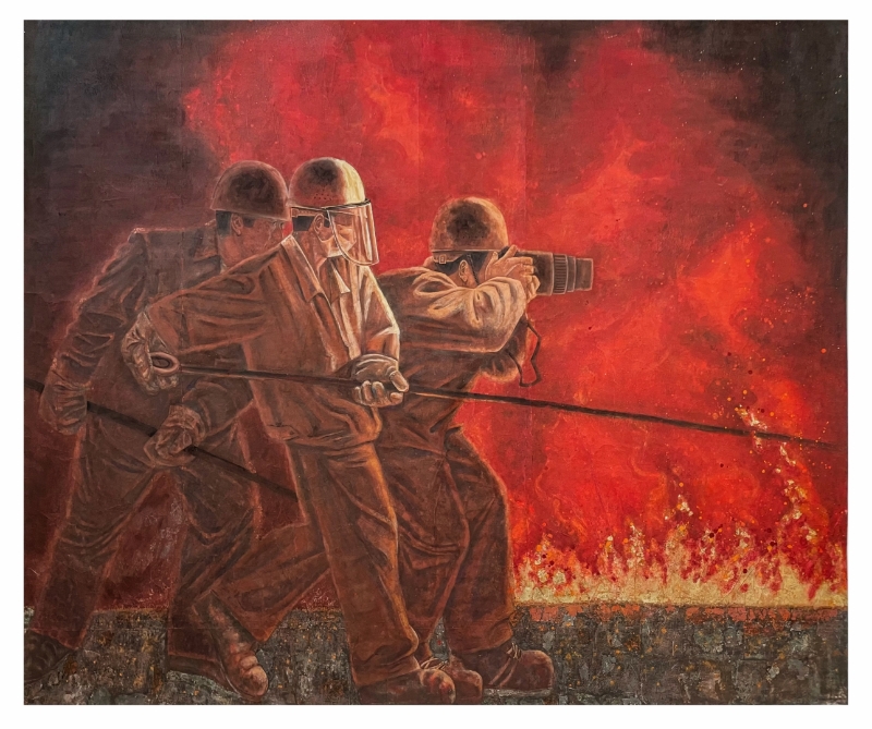 罗茜羽   (涟钢)  国画  《炼》