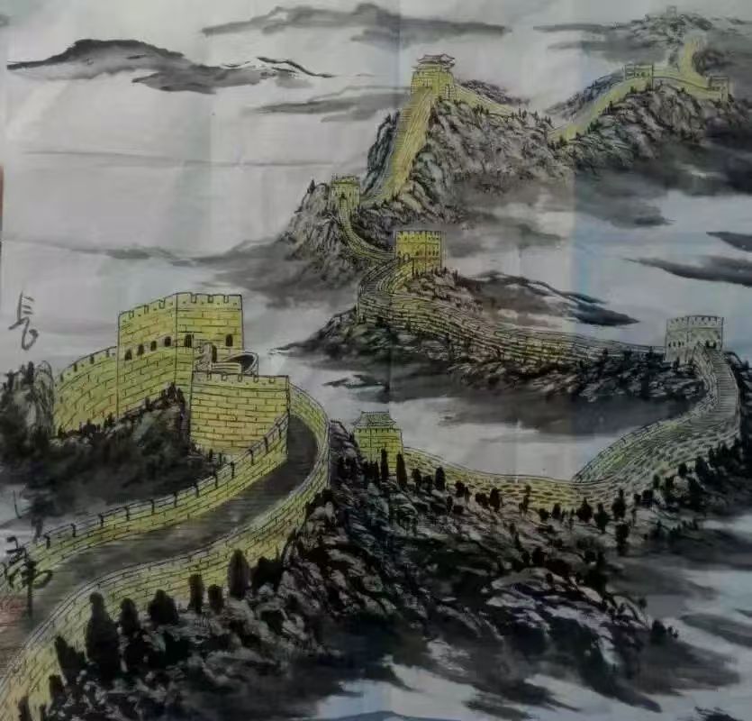 王伟  (内蒙腾达矿业)  国画 《长城》