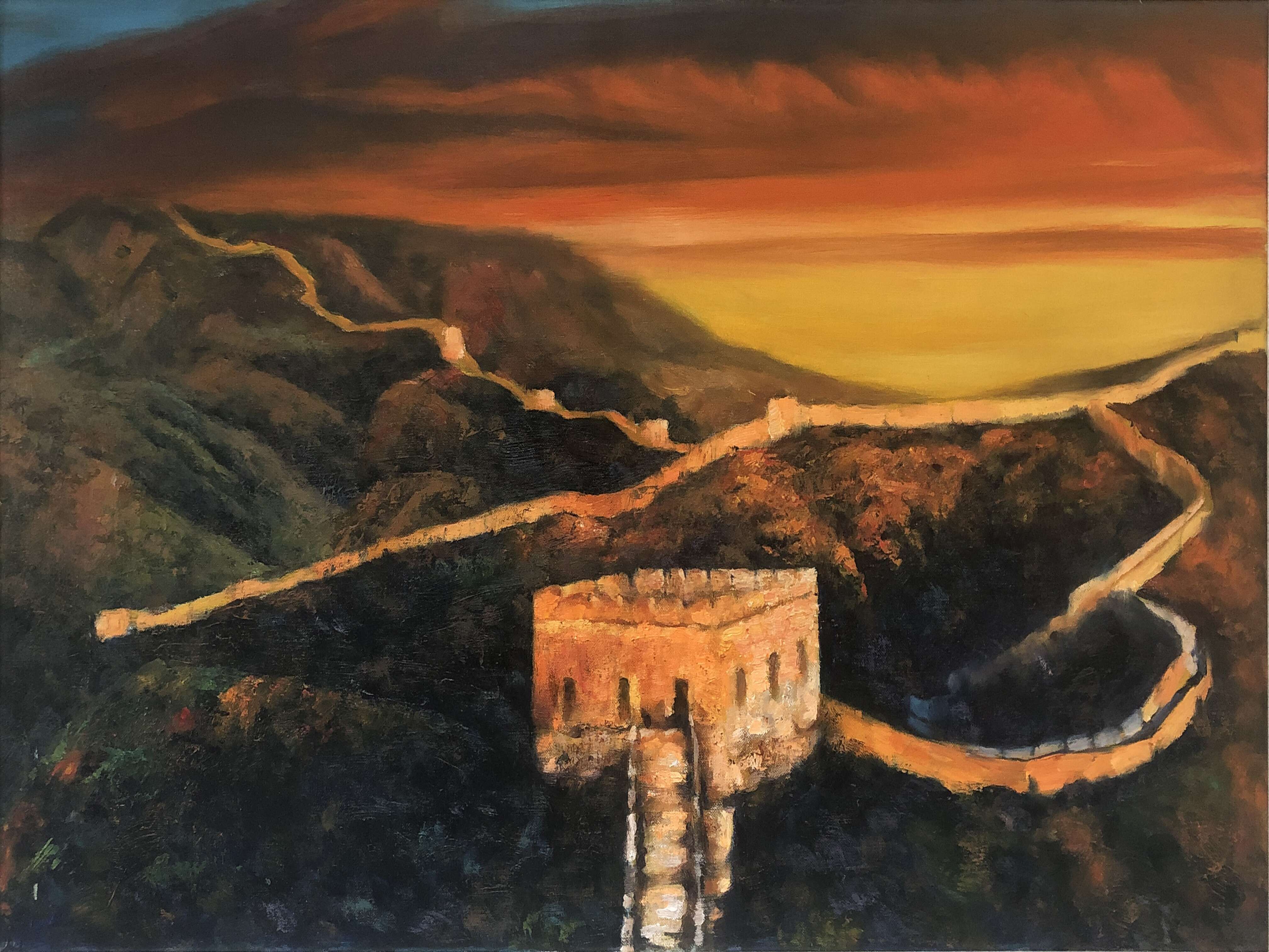 油画《腾飞的东方巨龙》 上海宝冶 王会玲